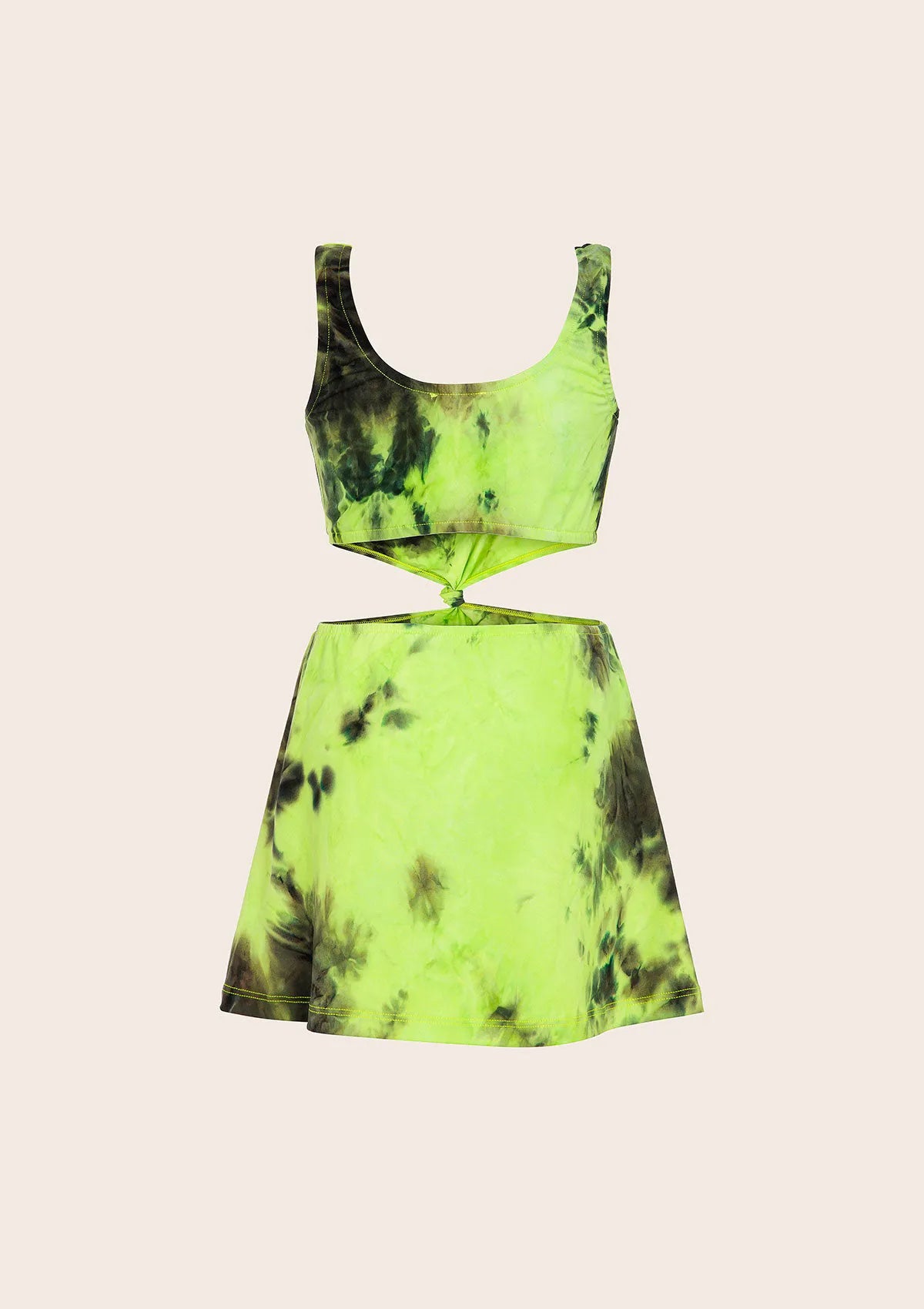 Short girl dress F**K Fluo yellow G5C04DS-FY
