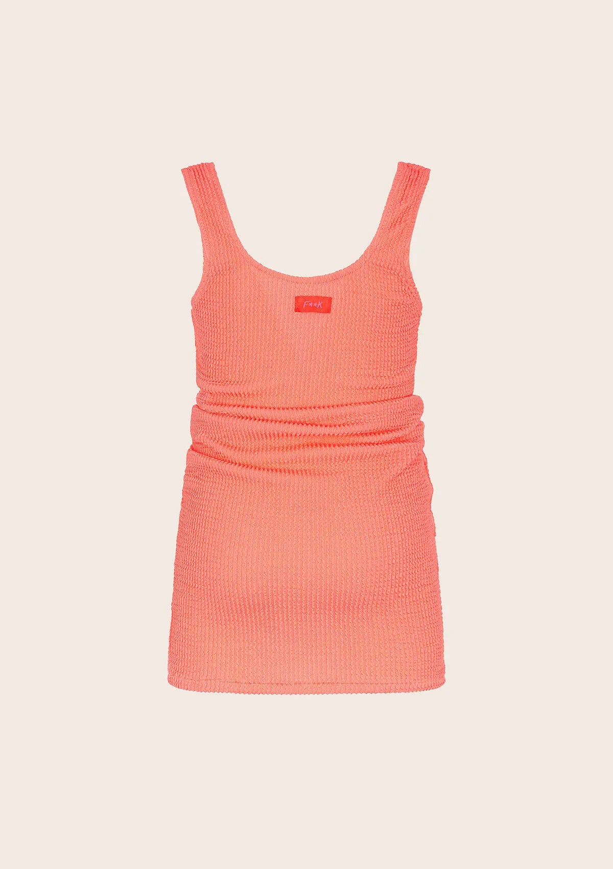 Short girl dress F**K Coral Fluo G5L04DS-FC