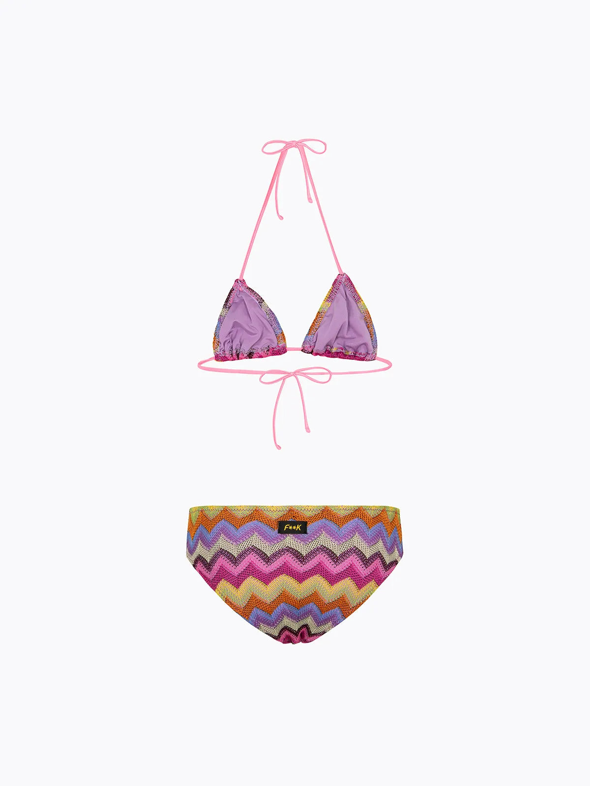 Girl's Bikini F**K Triangle with Slip Fixed Multicolor SG0610-MC