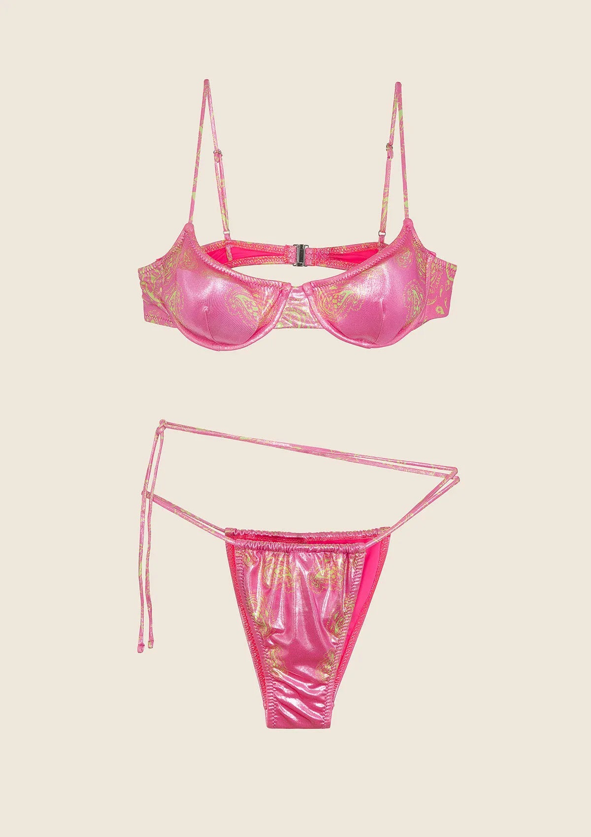 Woman bikini F**K Bra with Ferretto e Slip Brazilian adjustable fantasy 1031-X54