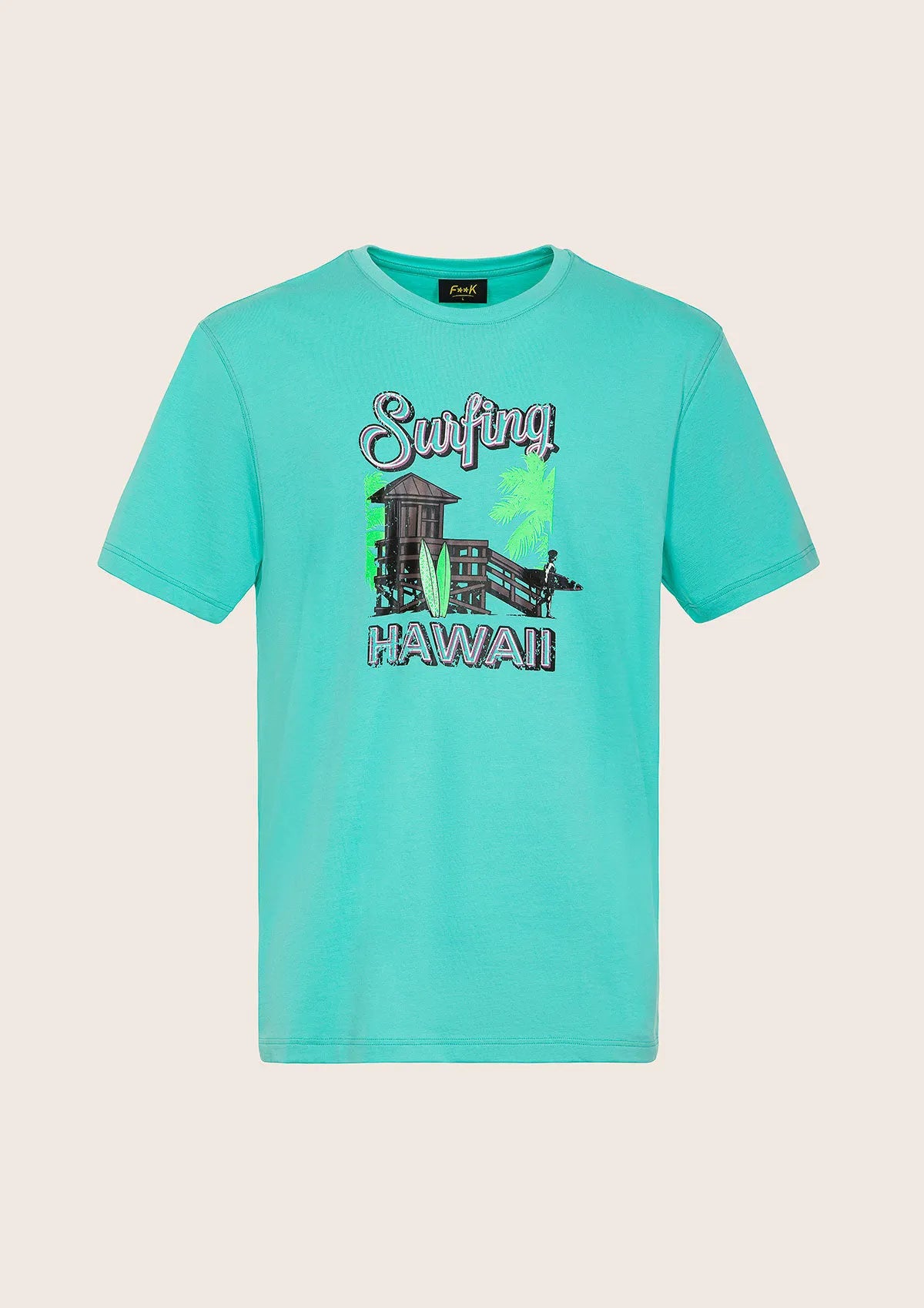 Men's T-shirt F**K Water green m01ts74-AQ