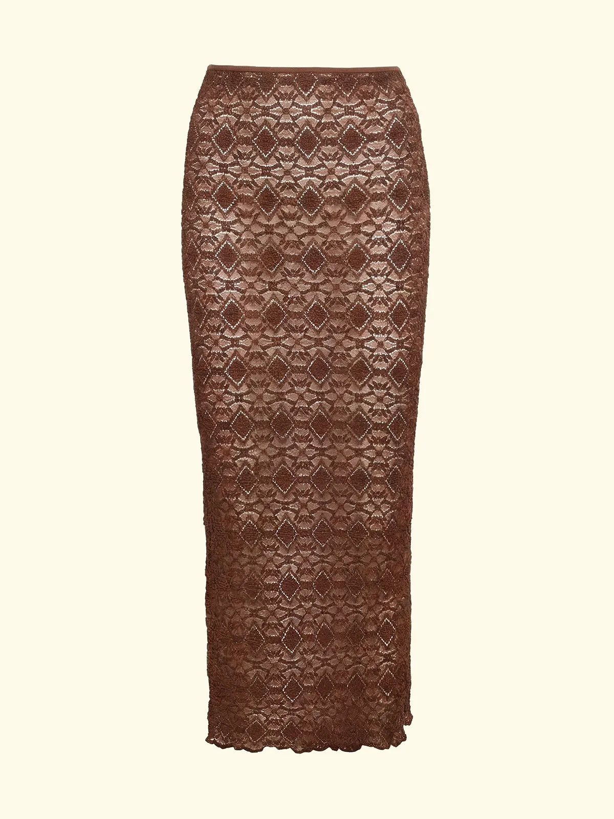 Women's Long Skirt F**K Brown SW0208-BN