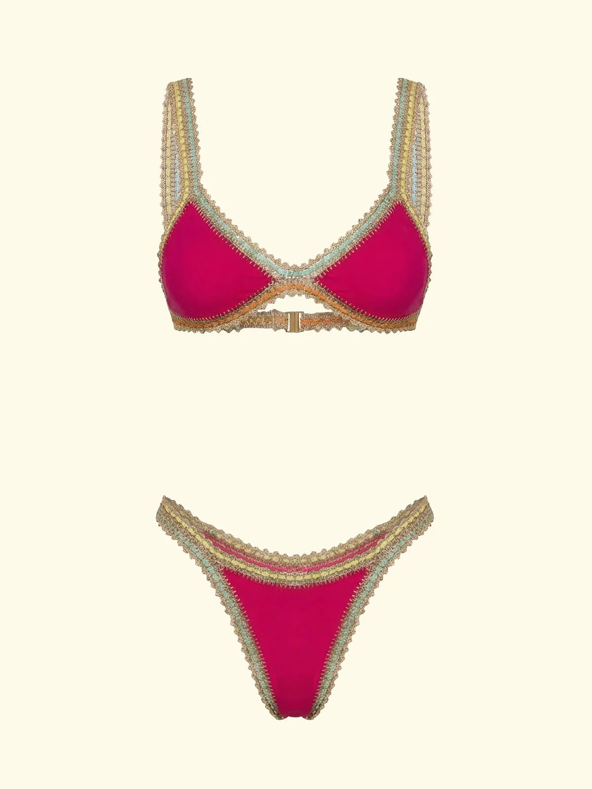 Women's Bikinis F**K Triangle with Slip American Fixed Fuchsia SW0260-FX