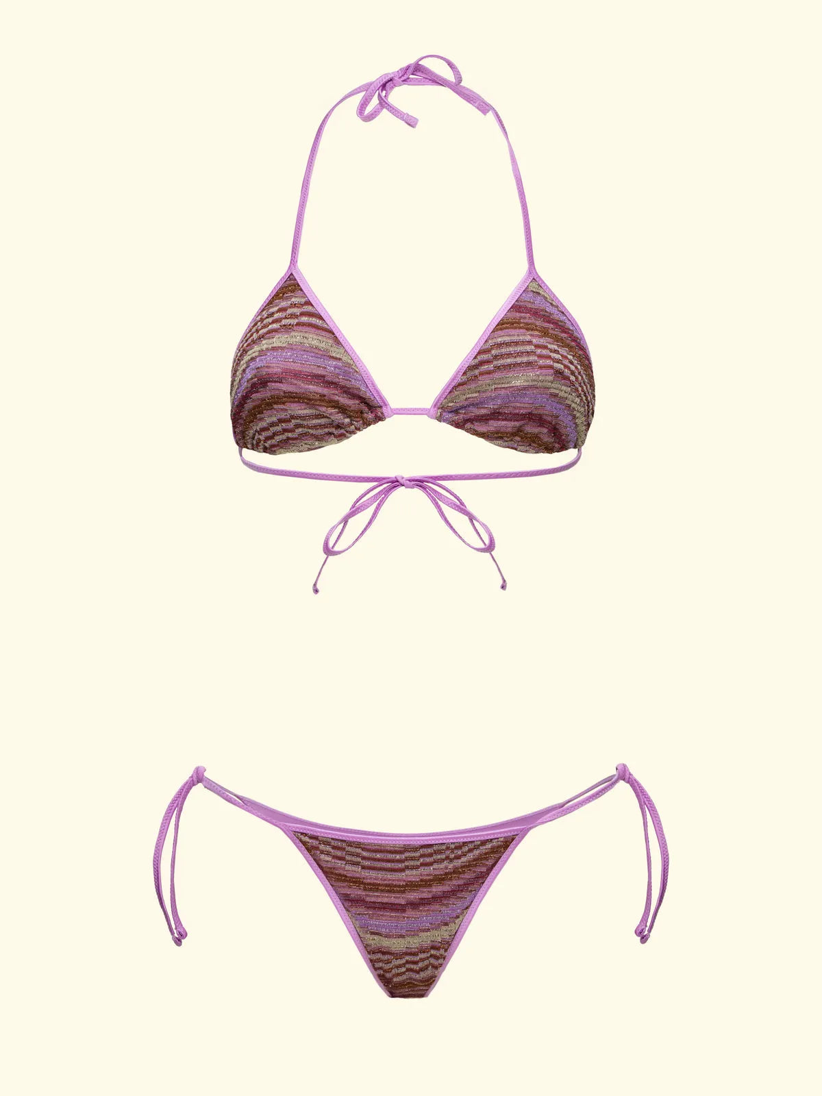 Women's Bikinis F**K Triangle with Slip Adjustable Multicolor SW0650-MC