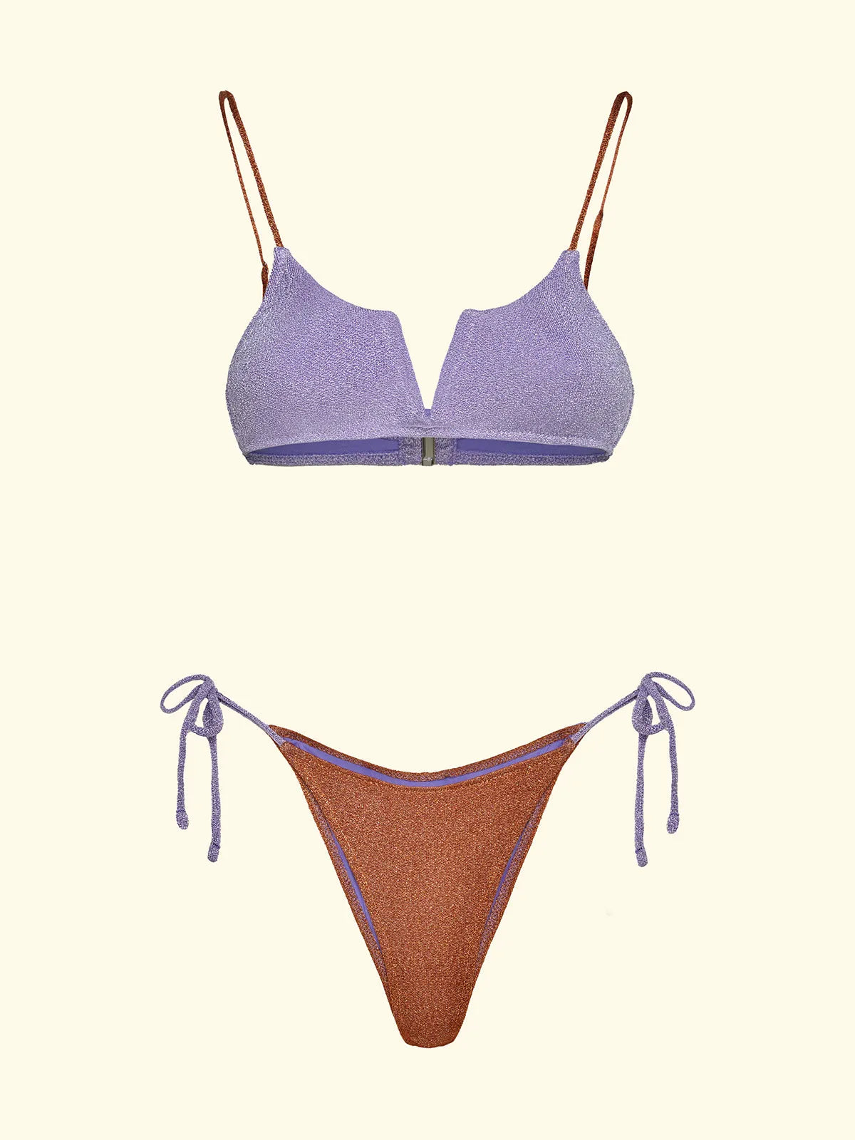 Women's Bikinis F**K Fixed Top with Underwire and Slip Adjustable Lilac SW1112-LC