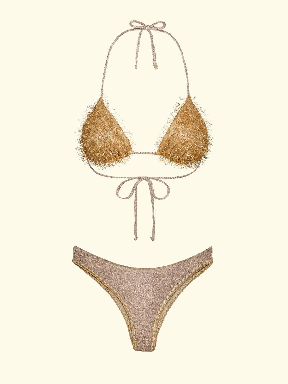 Women's Bikinis F**K Triangle with Slip Gold Fixed Briefs SW1122-GD