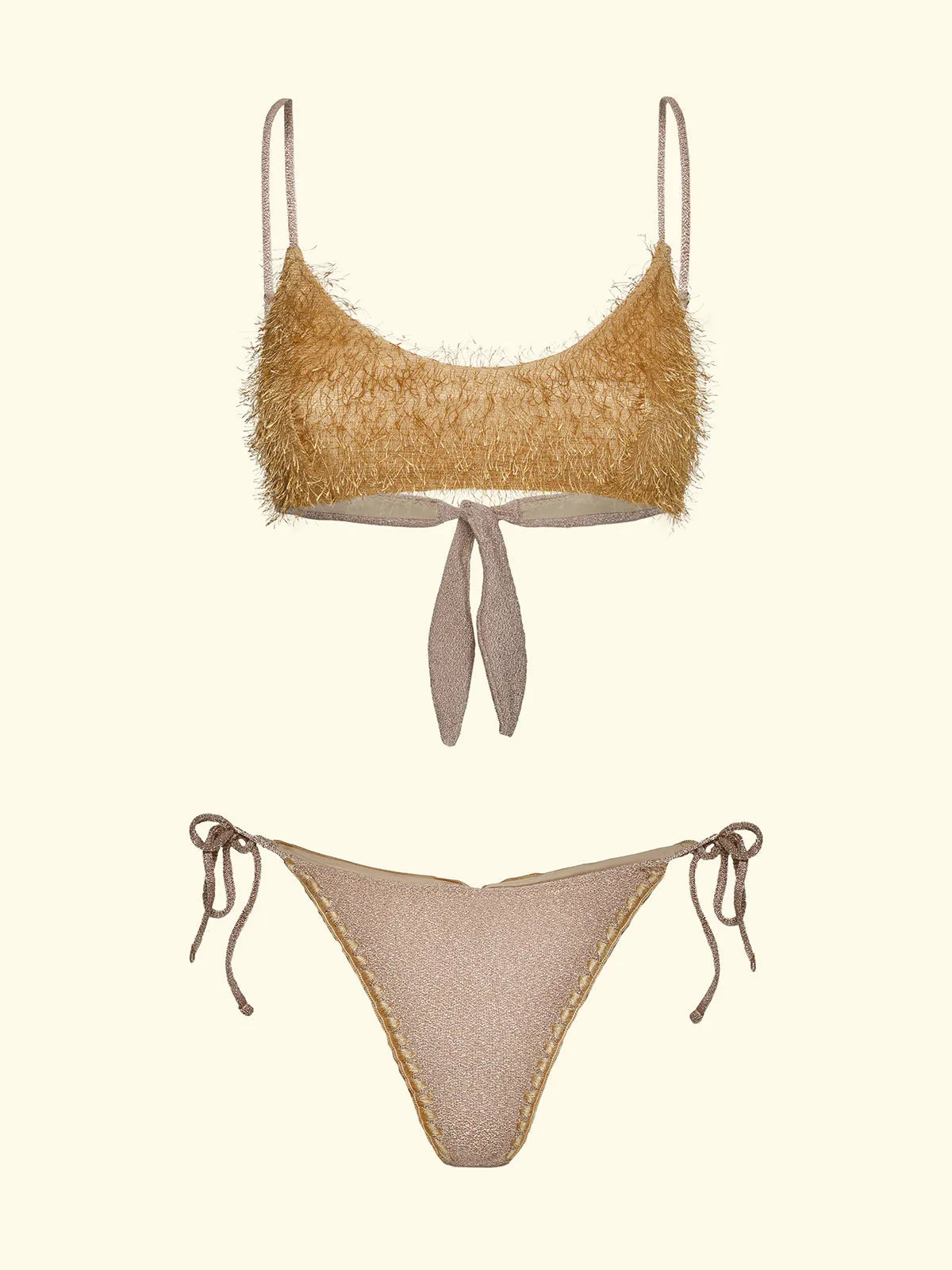 Women's Bikinis F**K Fixed top with Slip Adjustable Gold SW1124-GD