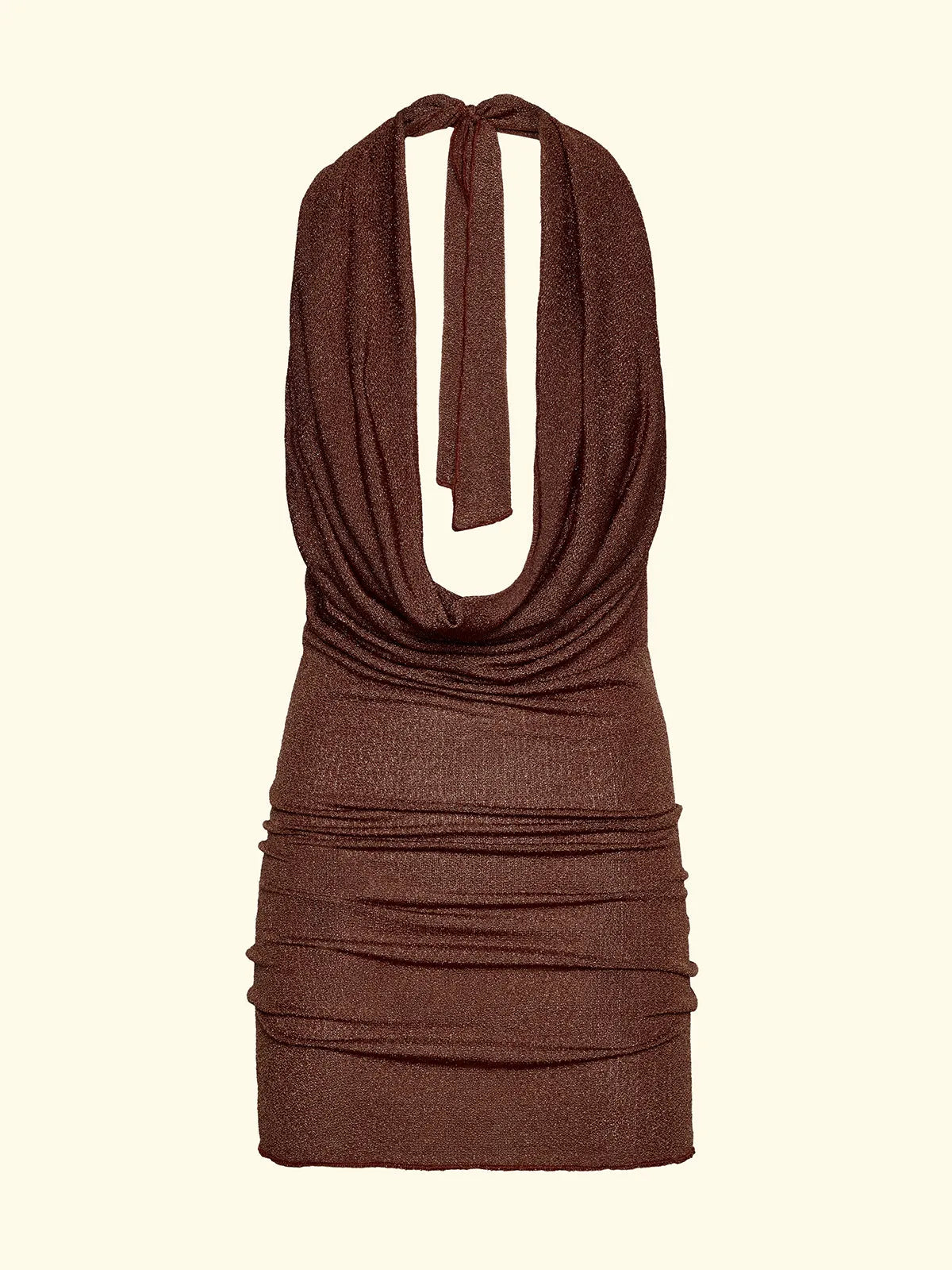 Short Women's Dress F**K Brown SW1149-BN