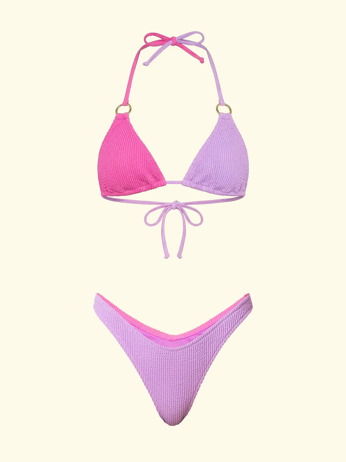 Women's Bikinis F**K Triangle with Slip American Fixed Lilac SW1200-LC