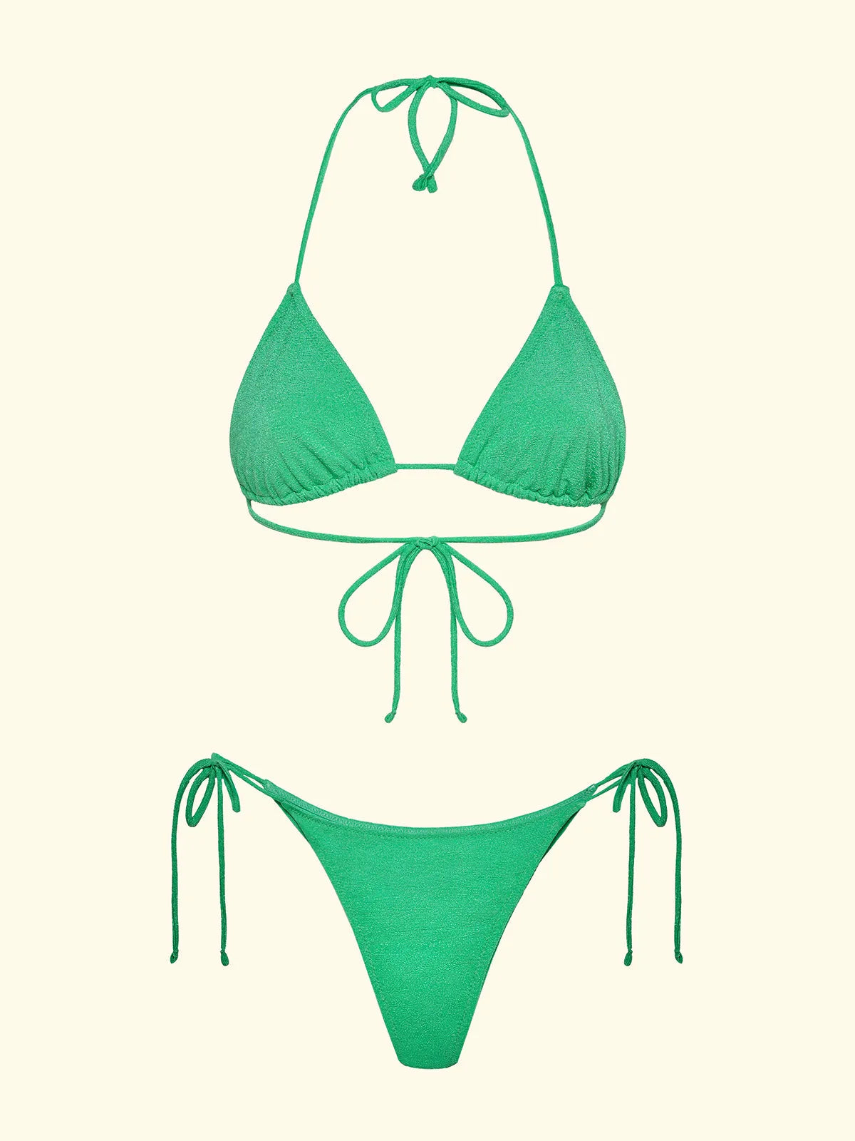 Women's Bikinis F**K Triangle with Slip Adjustable Water Green SW1800-AQ