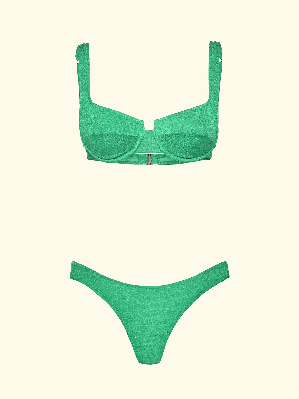 Women's Bikinis F**K Bra with Ferretto and Slip Brazilian Fixed Water Green SW1803-AQ