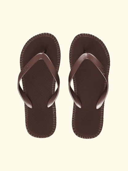 Women's flip flops F**K Brown SW0300-BN
