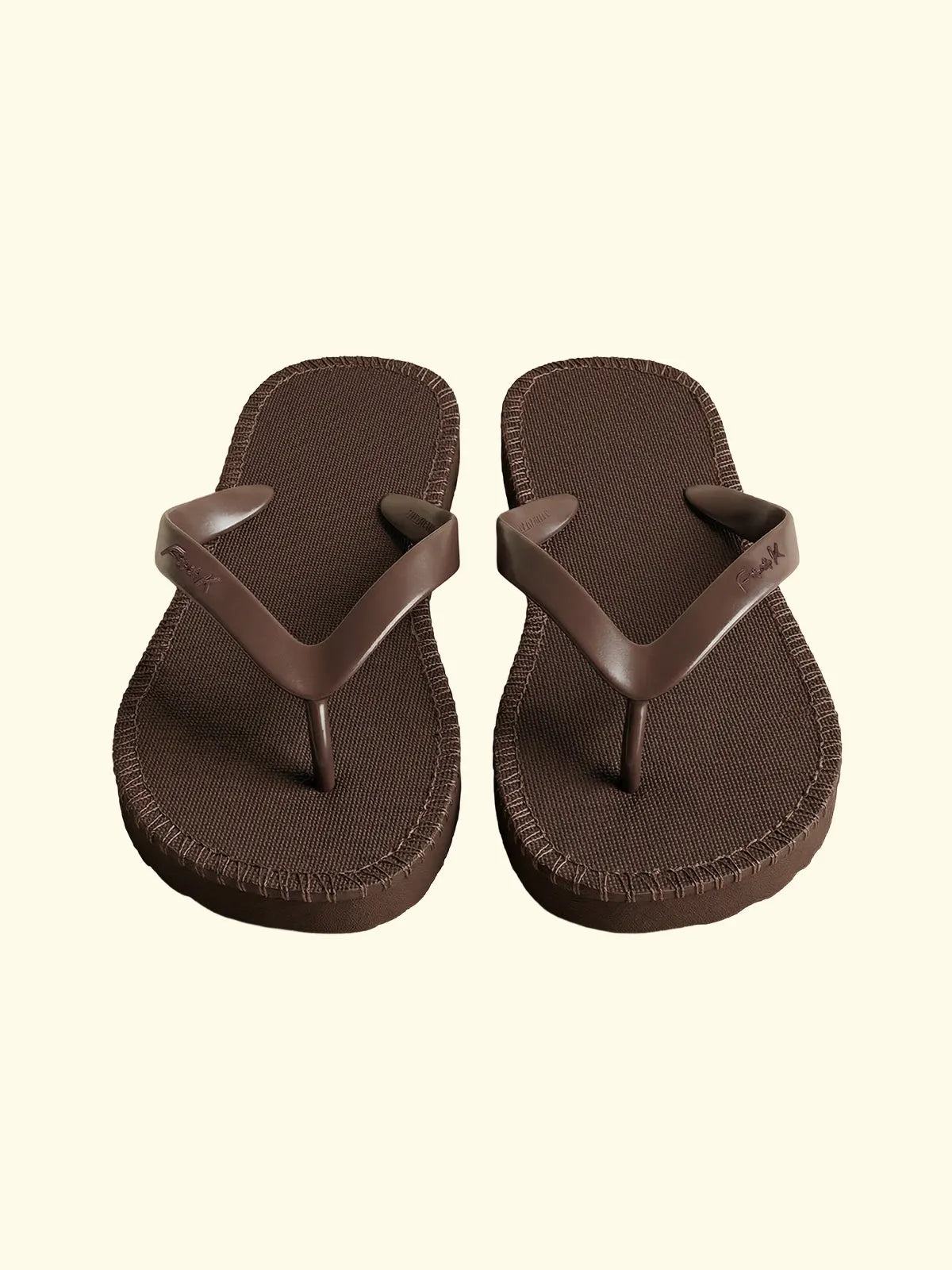 Women's flip flops F**K Brown SW0300-BN