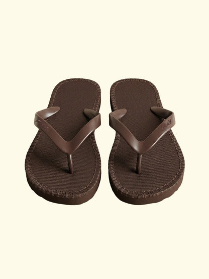 Women's flip flops F**K Brown SW0300-BN