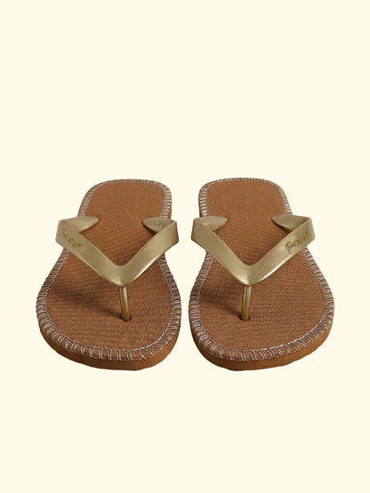 Women's flip flops F**K Gold SW0300-GD