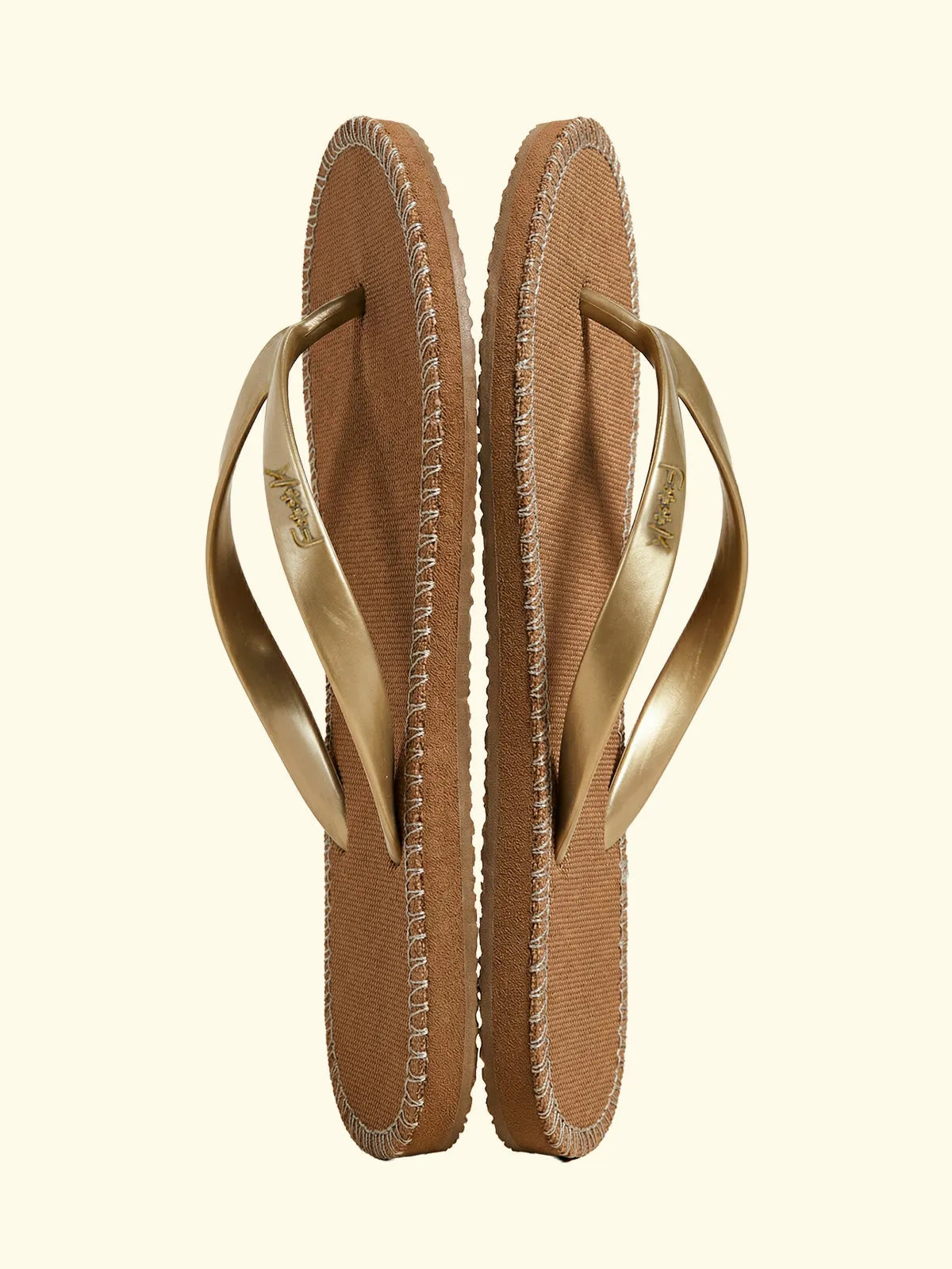 Women's flip flops F**K Gold SW0300-GD