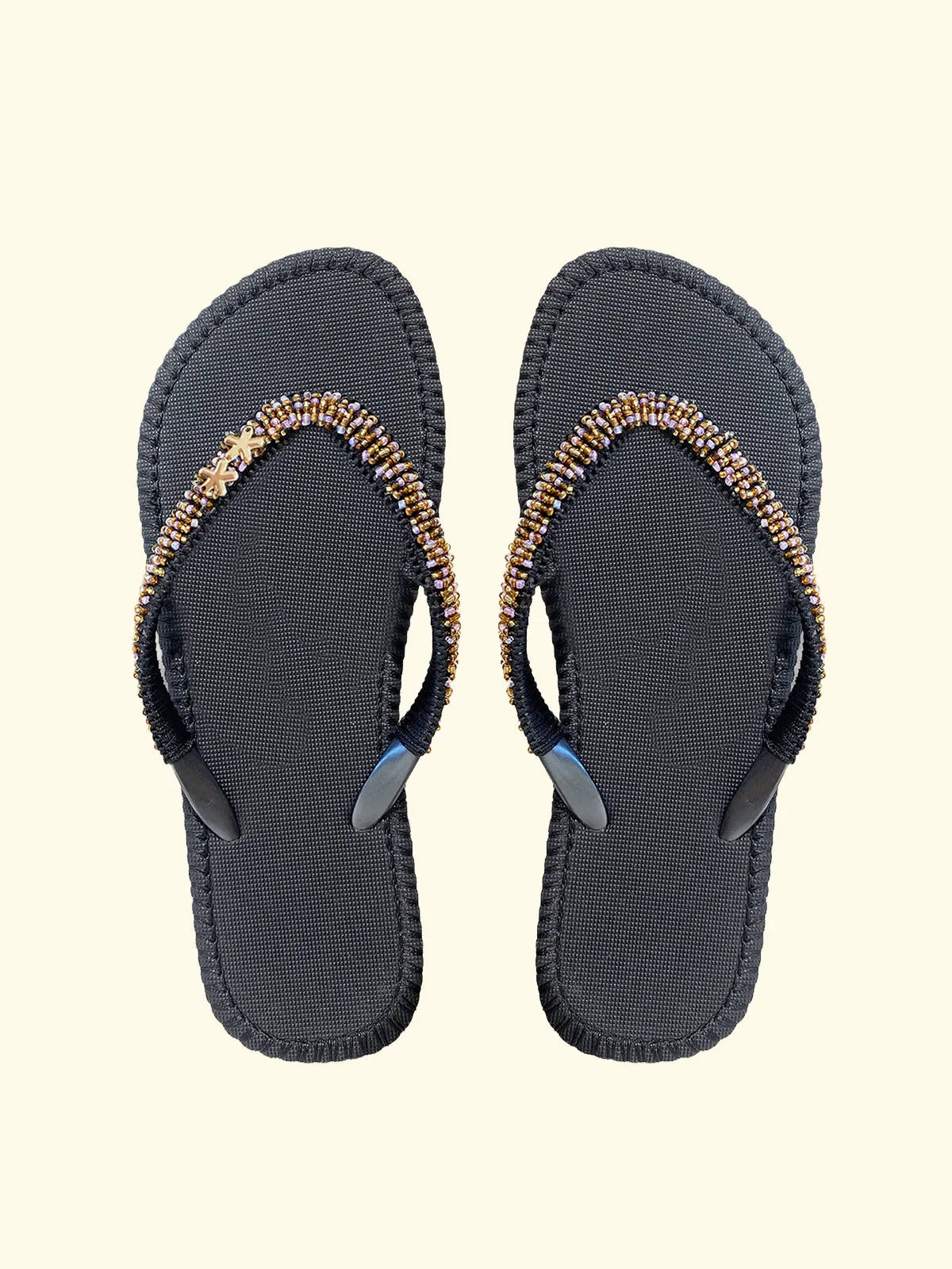 Women's flip flops F**K Gold SW0304-BK
