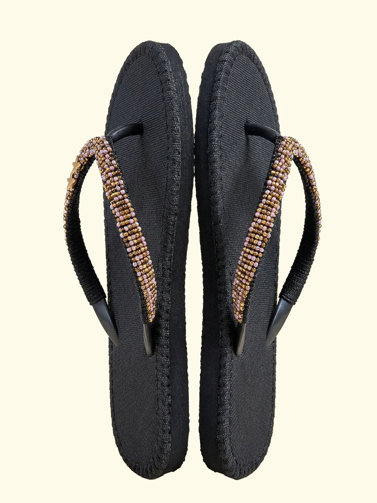 Women's flip flops F**K Gold SW0304-BK
