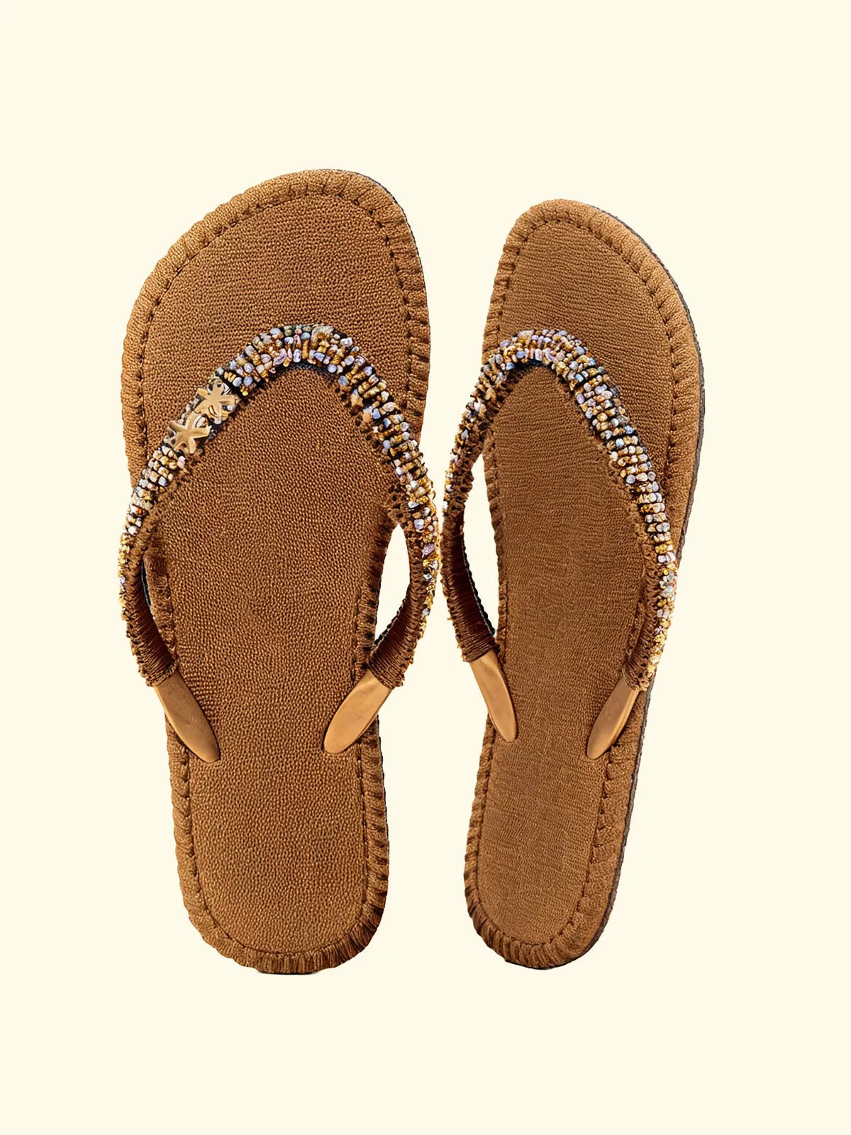 Women's flip flops F**K Gold SW0304-GD