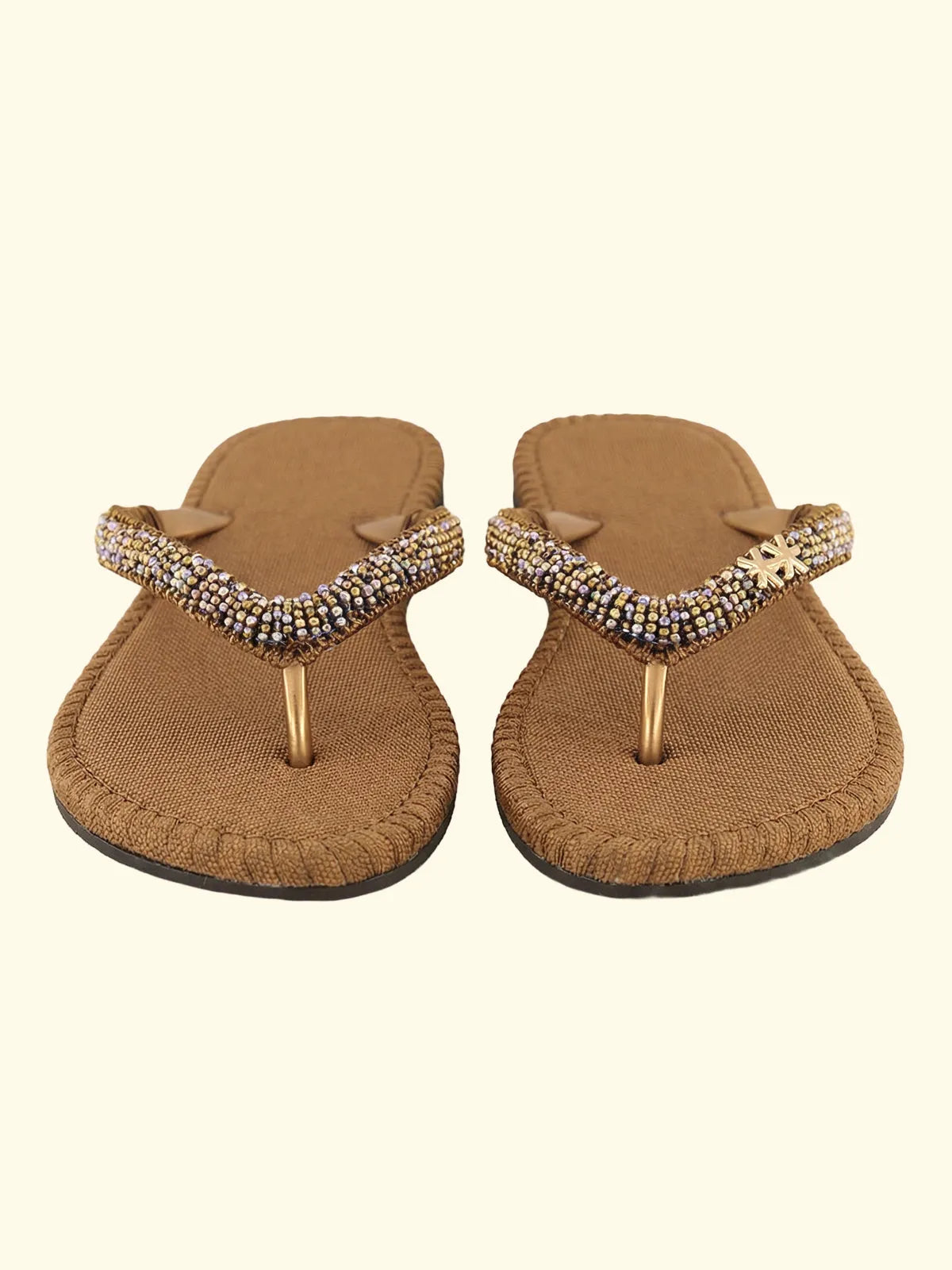 Women's flip flops F**K Gold SW0304-GD