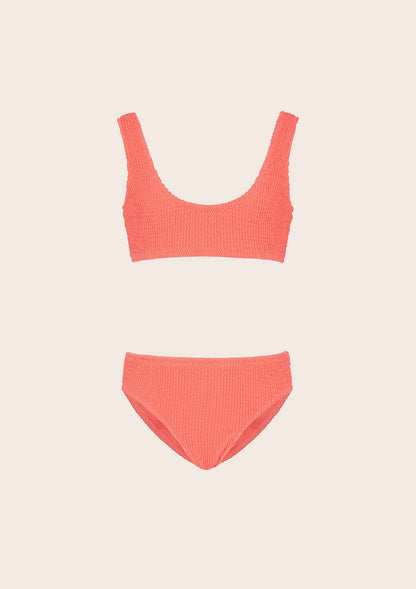 Bikini girl F**K Top with Slip Fixed Coral Fluo G1L02UF-FC