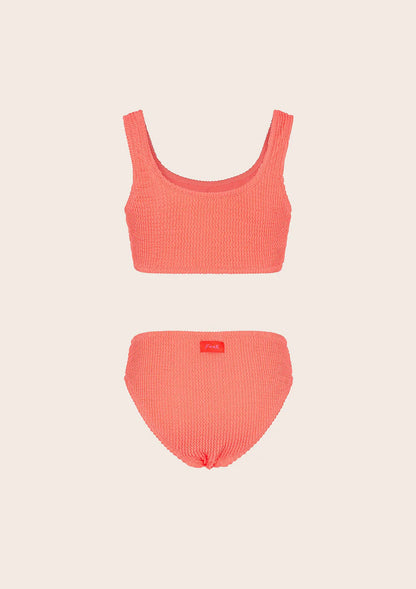 Bikini girl F**K Top with Slip Fixed Coral Fluo G1L02UF-FC