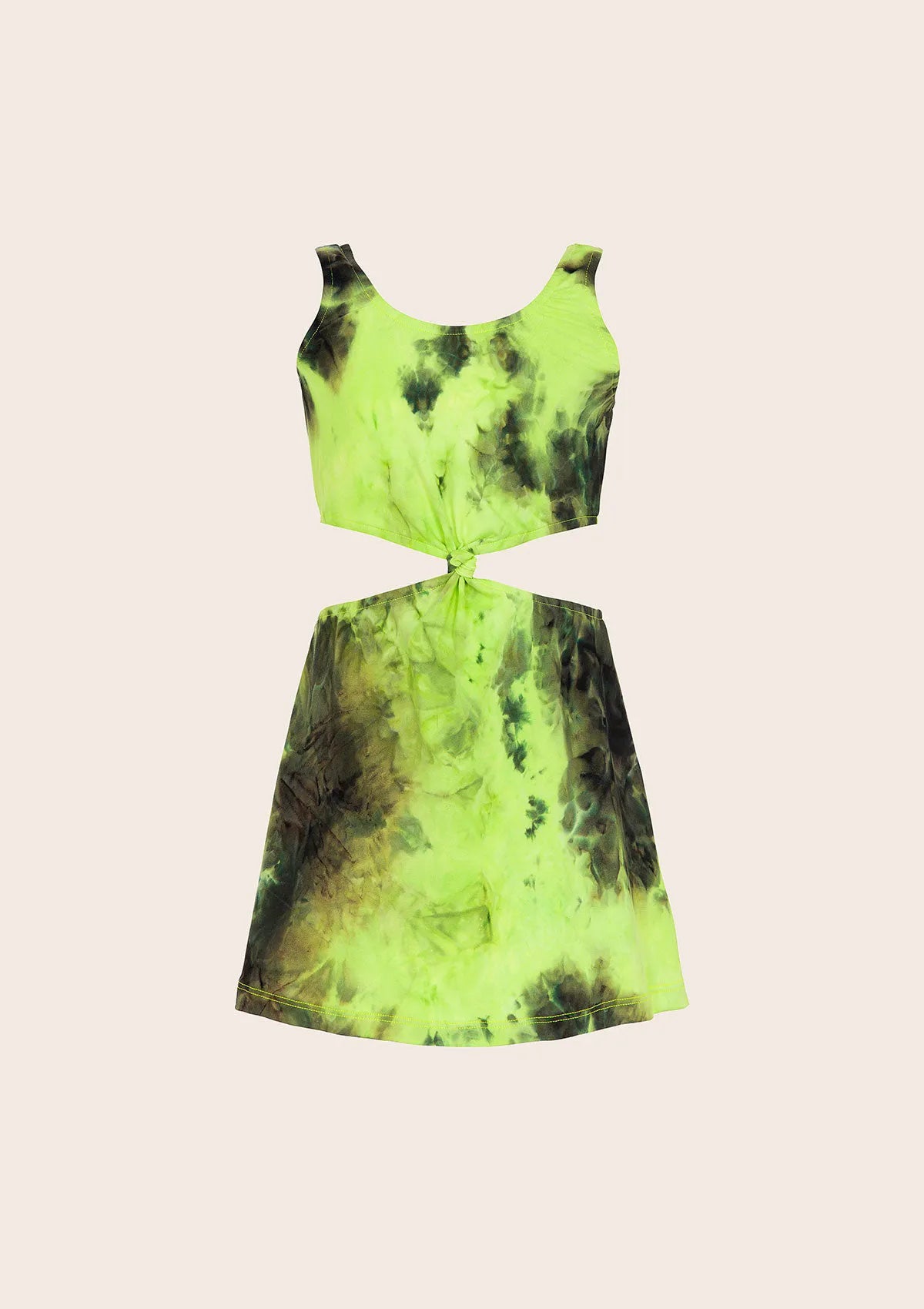 Short girl dress F**K Fluo yellow G5C04DS-FY