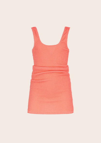Short girl dress F**K Coral Fluo G5L04DS-FC