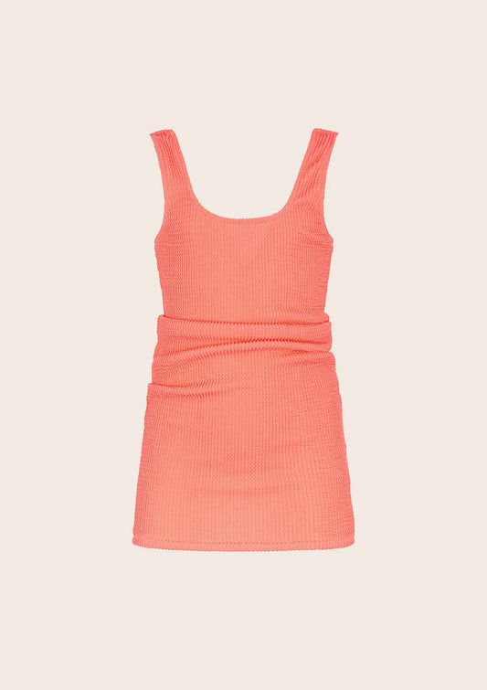 Short girl dress F**K Coral Fluo G5L04DS-FC