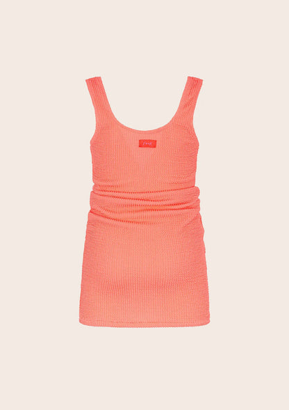 Short girl dress F**K Coral Fluo G5L04DS-FC