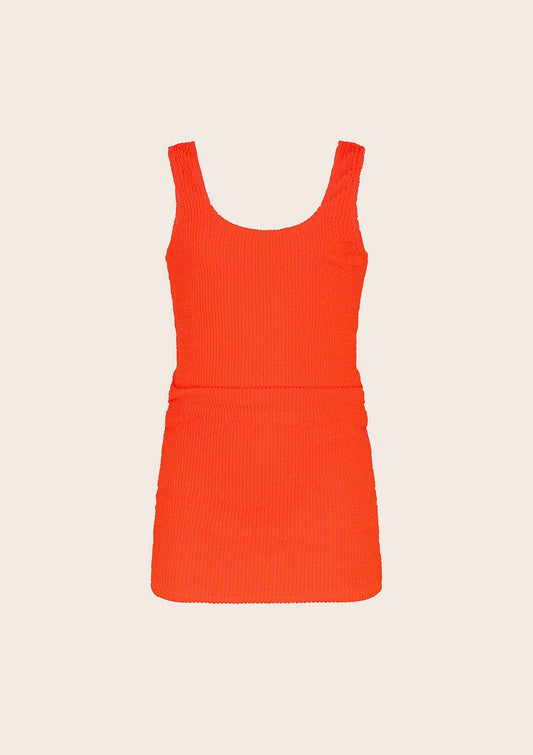 Short girl dress F**K Coral Fluo G5L08DS-FC