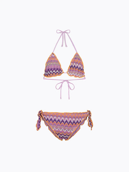 Girl's Bikini F**K Triangle with Slip Adjustable Multicolor SG0220-MC