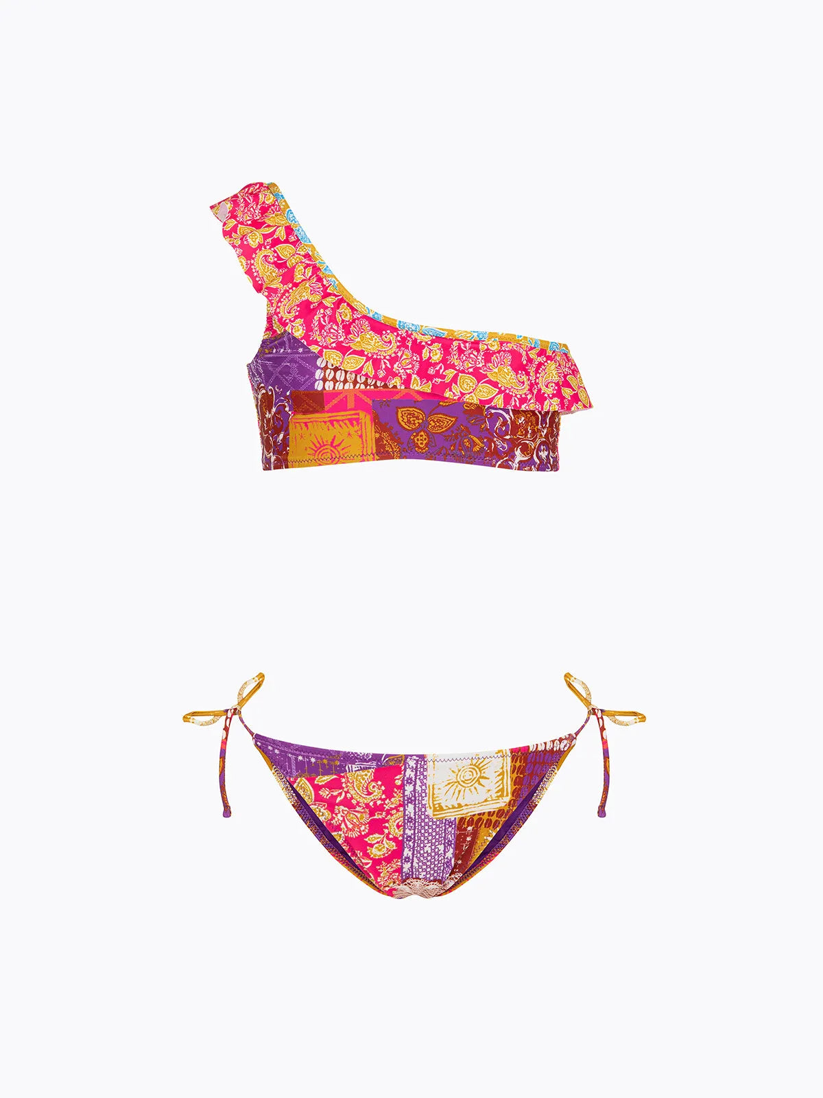 Girl's Bikini F**K One shoulder top with Slip Adjustable Fantasy SG0401-X41
