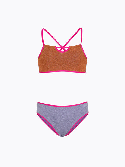 Girl's Bikini F**K Top with Slip Fixed Multicolor SG0501-MC
