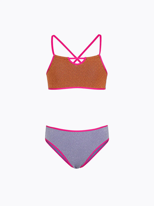Girl's Bikini F**K Top with Slip Fixed Multicolor SG0501-MC