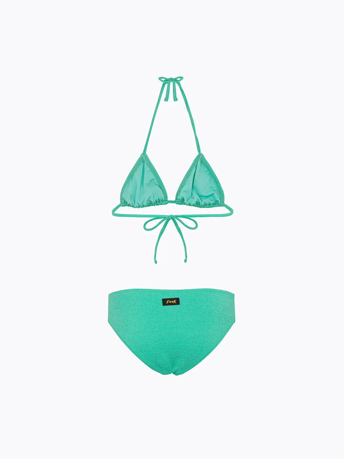 Girl's Bikini F**K Triangle with Slip Fixed Water Green SG0520-AQ