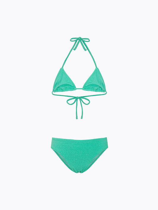 Girl's Bikini F**K Triangle with Slip Fixed Water Green SG0520-AQ