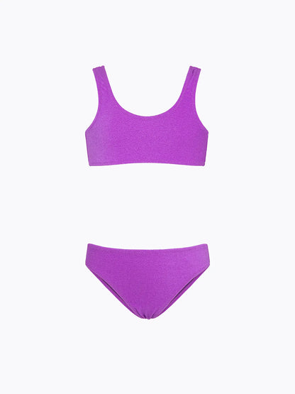 Girl's Bikini F**K Top with Slip Fixed Purple SG0521-PR