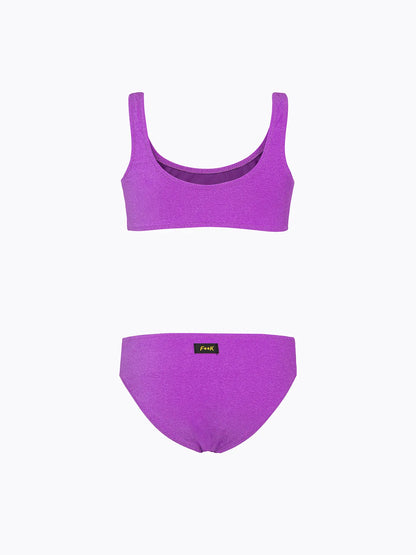 Girl's Bikini F**K Top with Slip Fixed Purple SG0521-PR