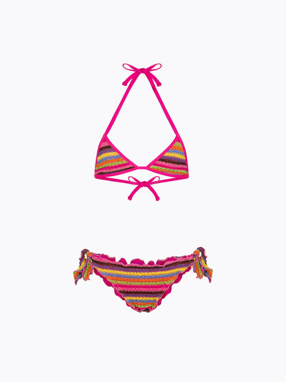 Girl's Bikini F**K Triangle with Slip Adjustable Multicolor SG0600-MC
