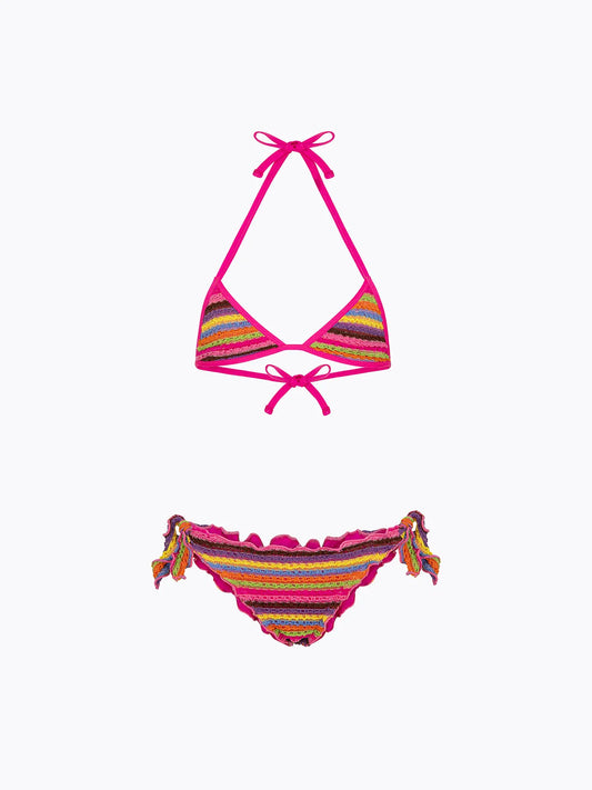 Girl's Bikini F**K Triangle with Slip Adjustable Multicolor SG0600-MC