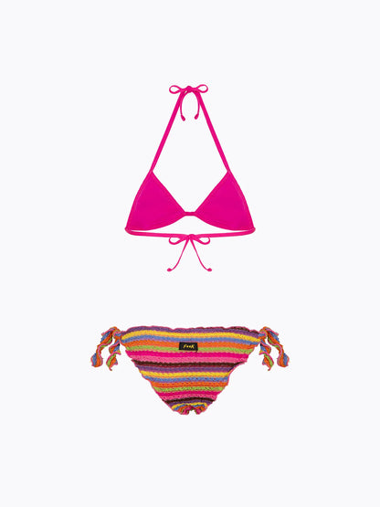Girl's Bikini F**K Triangle with Slip Adjustable Multicolor SG0600-MC