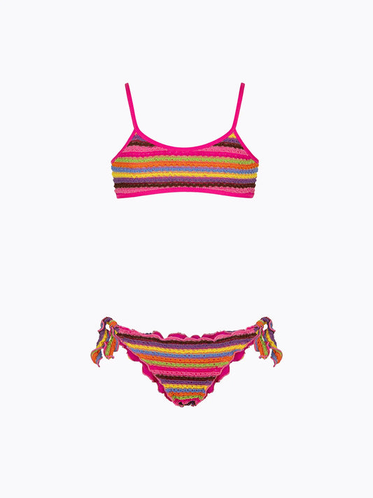 Girl's Bikini F**K Top with Slip Adjustable Multicolor SG0601-MC