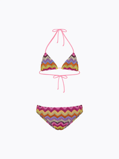 Girl's Bikini F**K Triangle with Slip Fixed Multicolor SG0610-MC