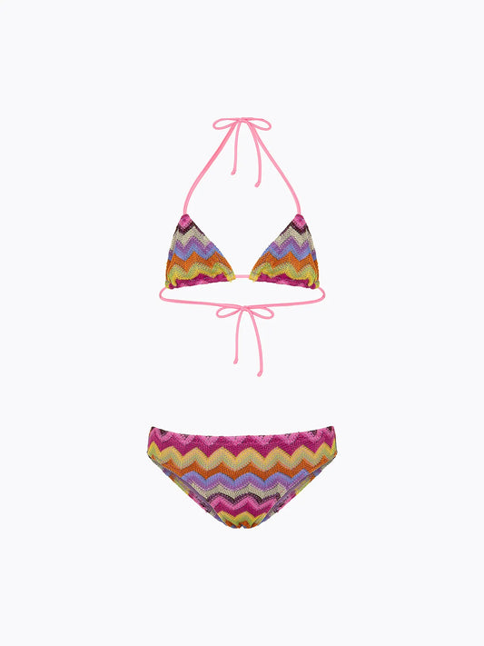Girl's Bikini F**K Triangle with Slip Fixed Multicolor SG0610-MC