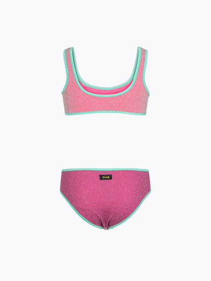 Girl's Bikini F**K Top with Slip Fixed Purple SG0622-PR