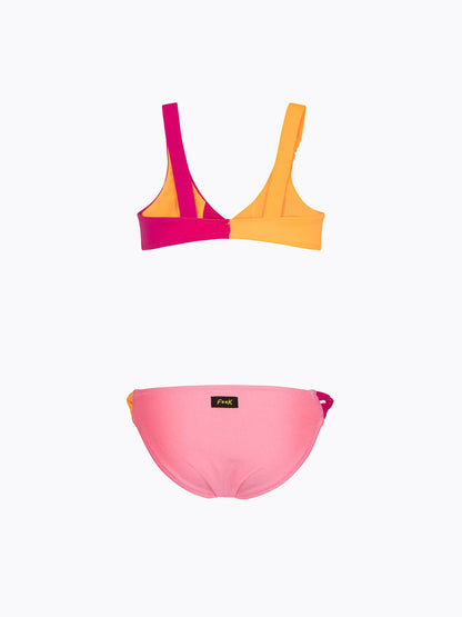 Girl's Bikini F**K Top with Slip Fixed Pink SG0635-PK