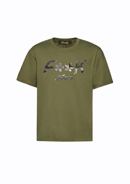 Child T-Shirt F**K Military Green SJ6011-MG