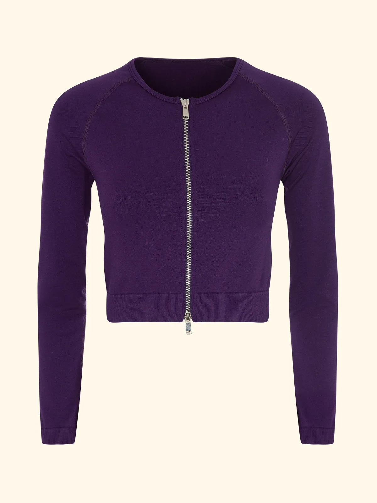 Crop T-Shirt with Seamless zip F**K Purple 05SM01-PR