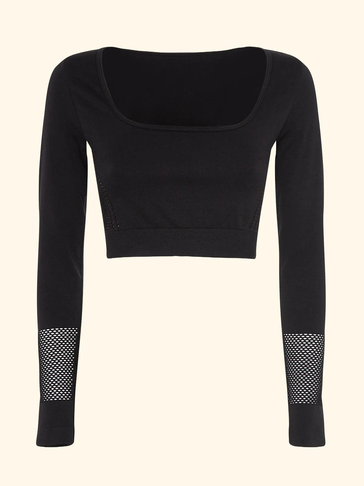 Crop Seamless T-Shirt F**K Black 05SM05-BK